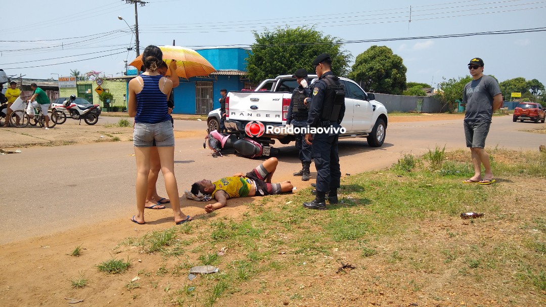 AO VIVO: Apenado embriagado se envolve em acidente após roubar moto da sobrinha