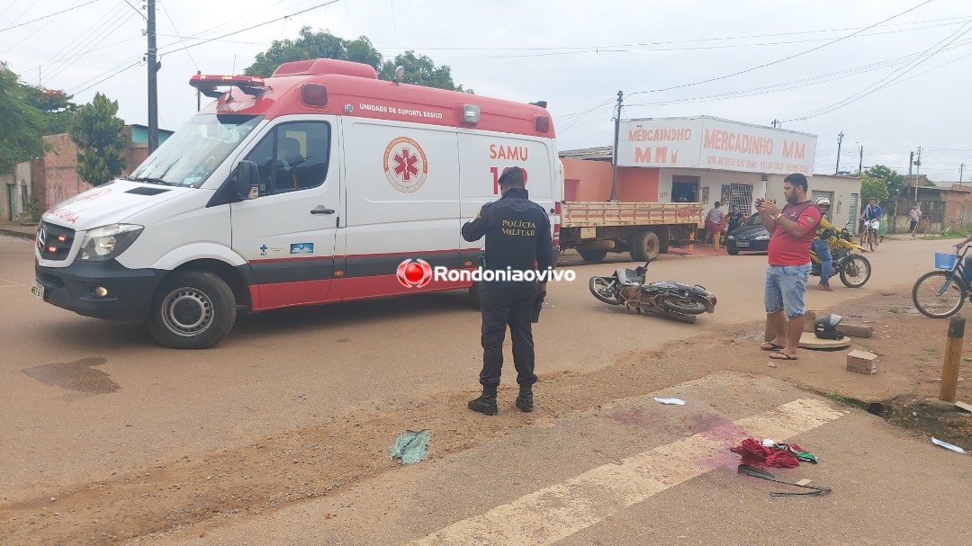 BATIDA: Motociclista fica em estado grave após colisão com carro na zona Sul