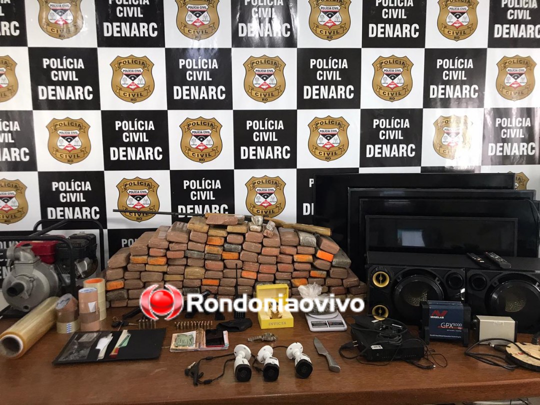 COMBATE AO TRÁFICO: Denarc prende traficante 'FB' com 100 quilos droga e três armas - VÍDEO