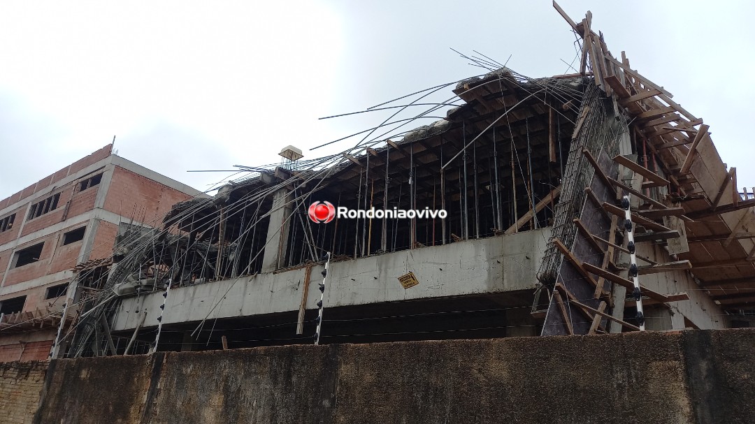 VÍDEO: Trabalhadores ficam feridos em desabamento de estrutura de obra