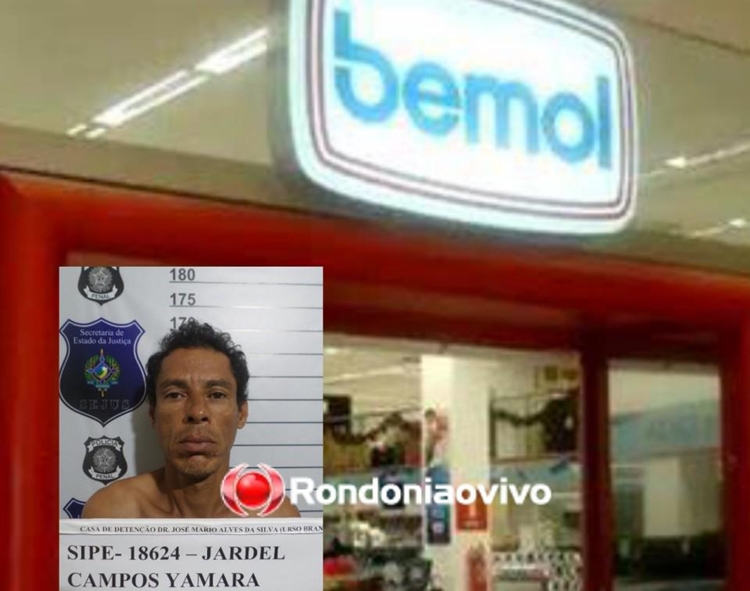 CAIU: Foragido é preso acusado de fazer arrastão em loja no shopping