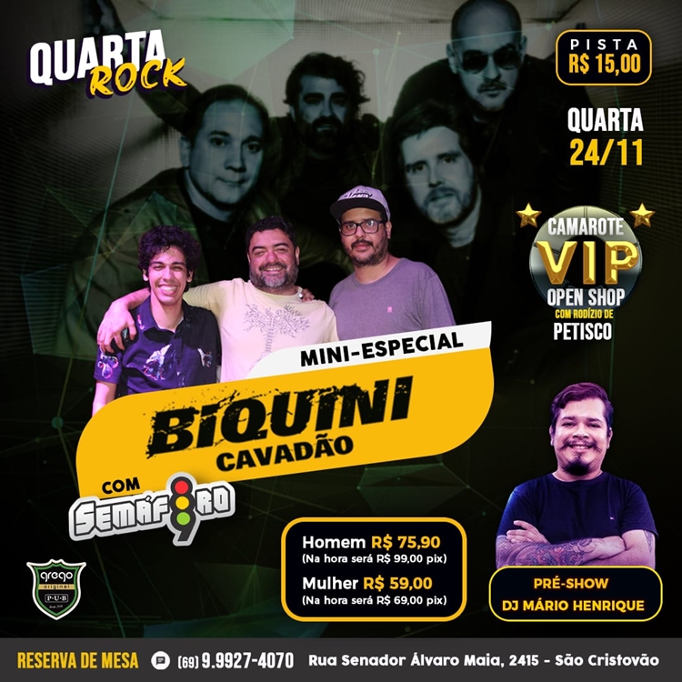 ROCK E GASTRONOMIA: Hoje tem mini especial do Biquini Cavadão no Grego Original