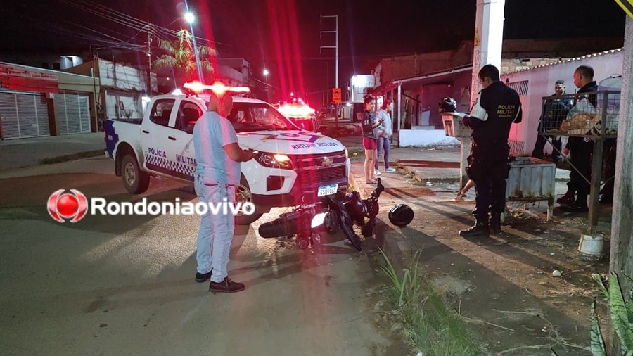 DANDO GRAU: Motociclista flagrado empinando colide de frente com viatura 