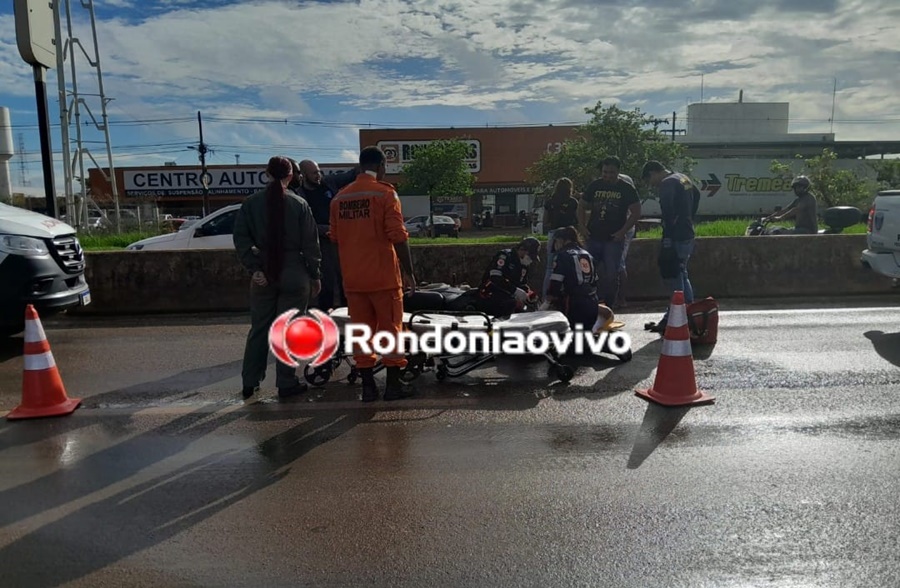 URGENTE: Policial civil fica ferido ao ser atingido por carreta na BR-364