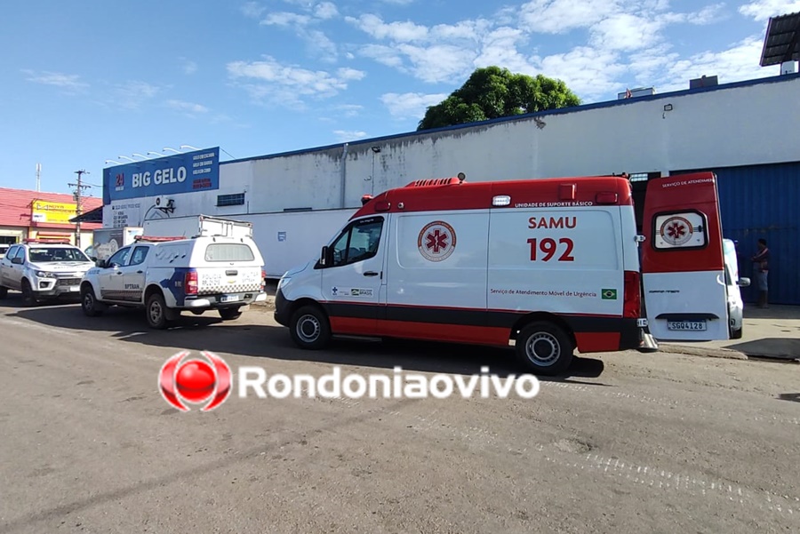 VÍDEO: Funcionário fica com perna presa em máquina de fábrica de gelo