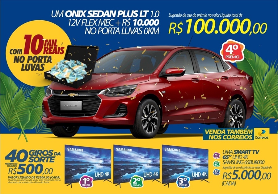 SORTEIO: Onix Sedan com 10.000 reais no porta-luvas para viajar com a família