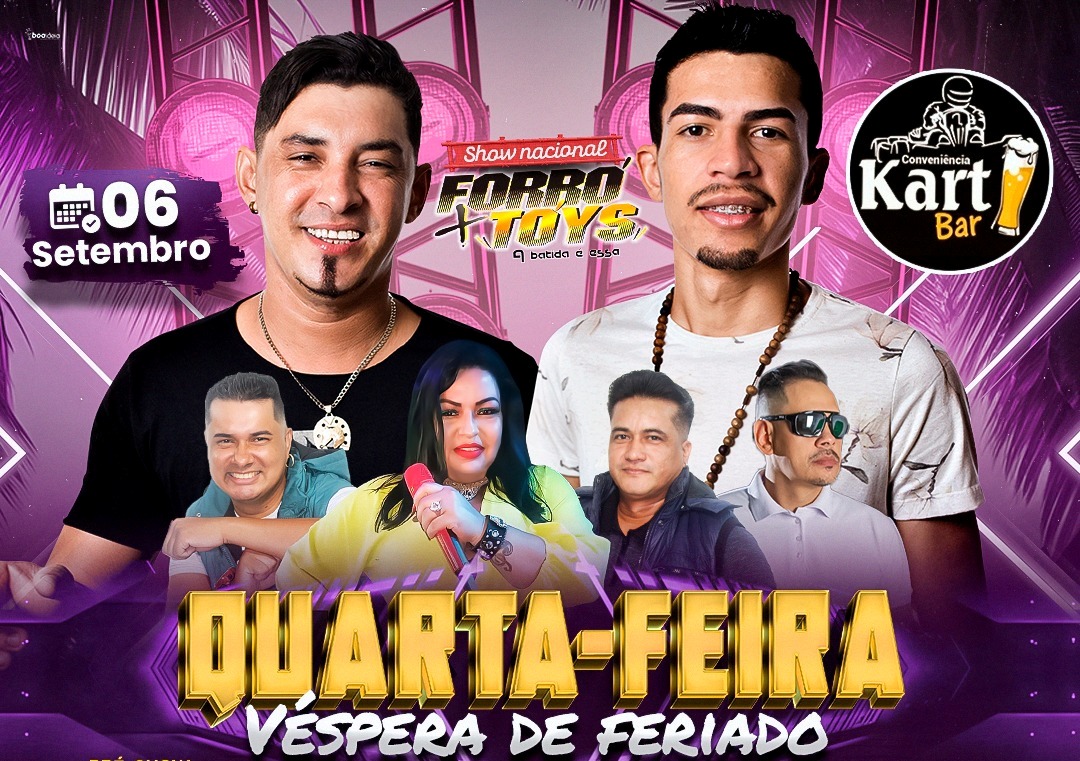 PROMOÇÃO: Sorteio de ingressos para curtir Forró Mais Toys no Kart Bar