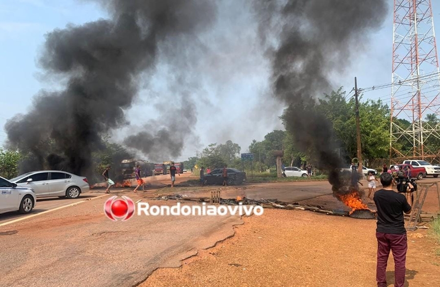 MANIFESTAÇÃO: Moradores fecham BR-364 em Porto Velho sentido Acre