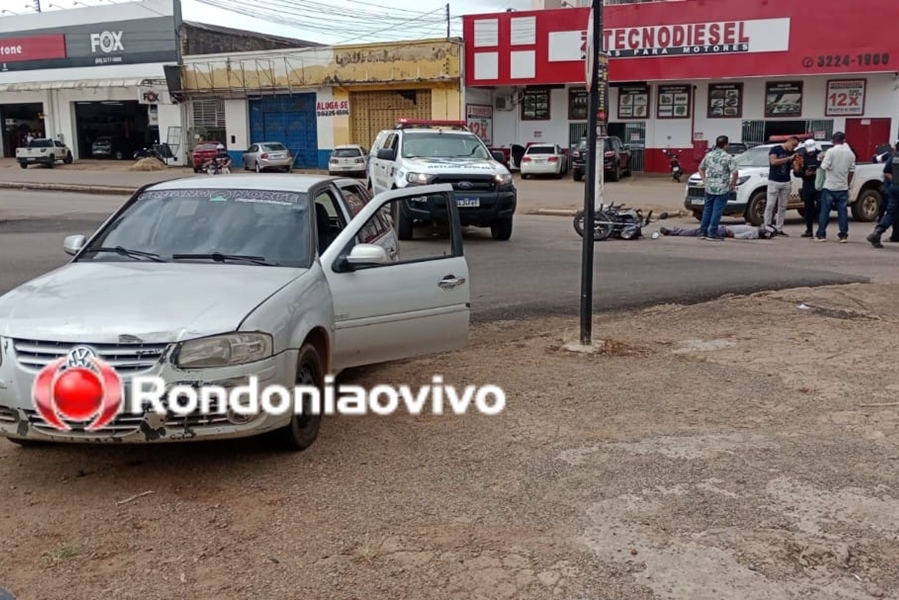 IMPRUDÊNCIA: Motorista de aplicativo causa grave acidente com motociclista