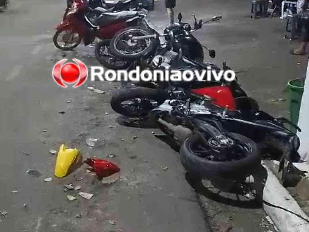 ZIGUE-ZAGUE: Idosa de 67 anos com sinais de embriaguez destrói três motos e tenta fugir 