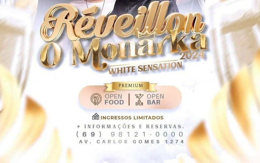 O MONARKA: Réveillon White Sensation 100% open bar e open food