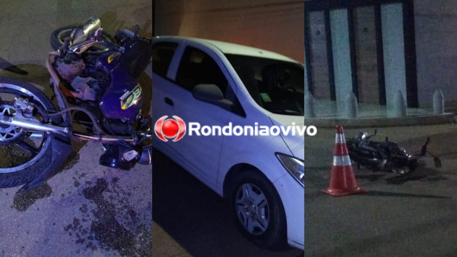 FERIDA: Passageira de moto é socorrida pelo SAMU após acidente na zona Sul
