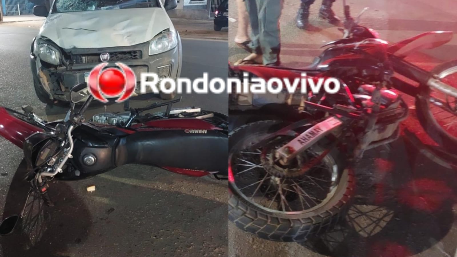 OMISSÃO: Motorista foge após atropelar casal em motocicleta na Pau Ferro 