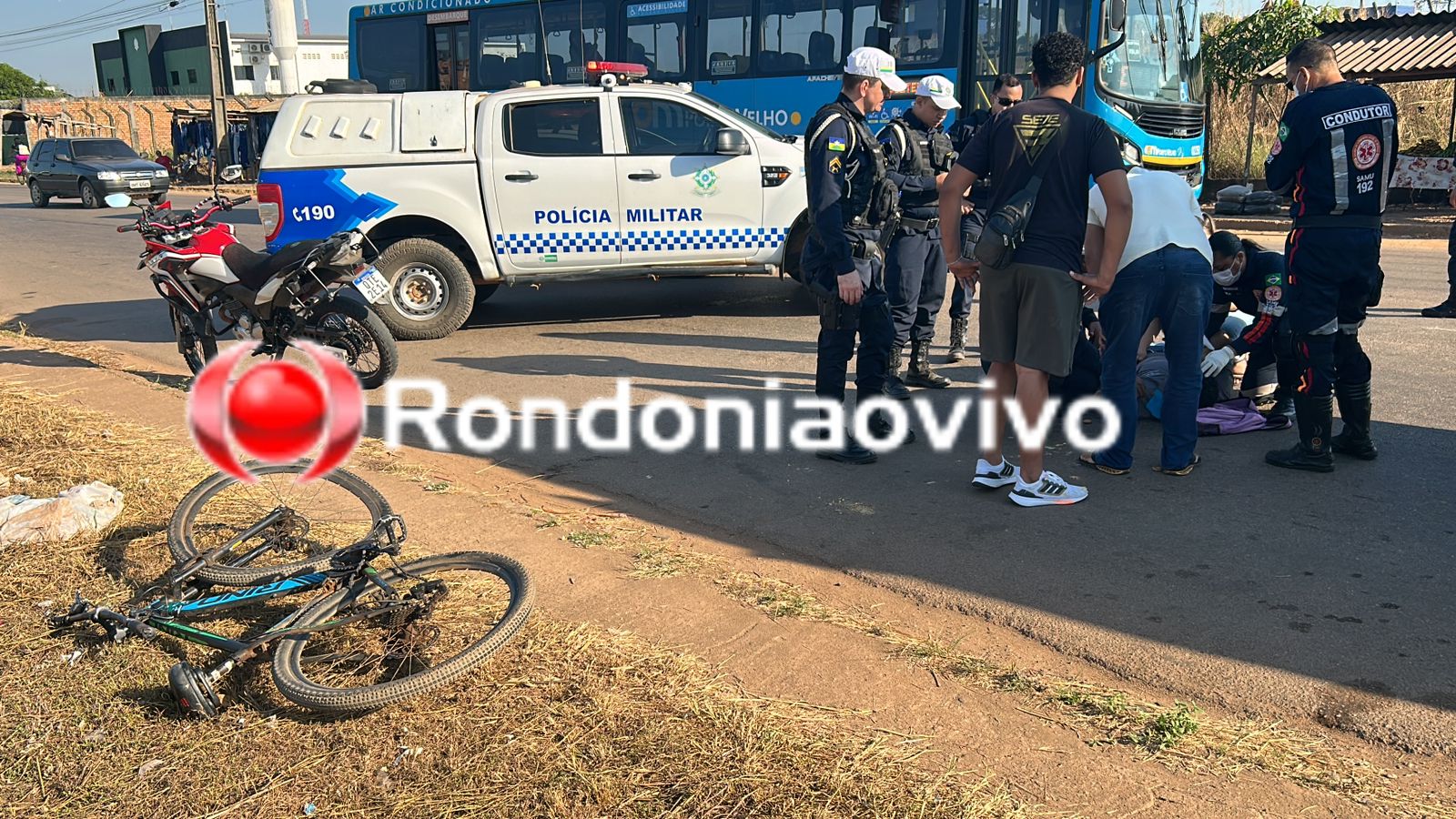 NA AMAZONAS: Motociclista fica com grave lesão na cabeça após atropelamento