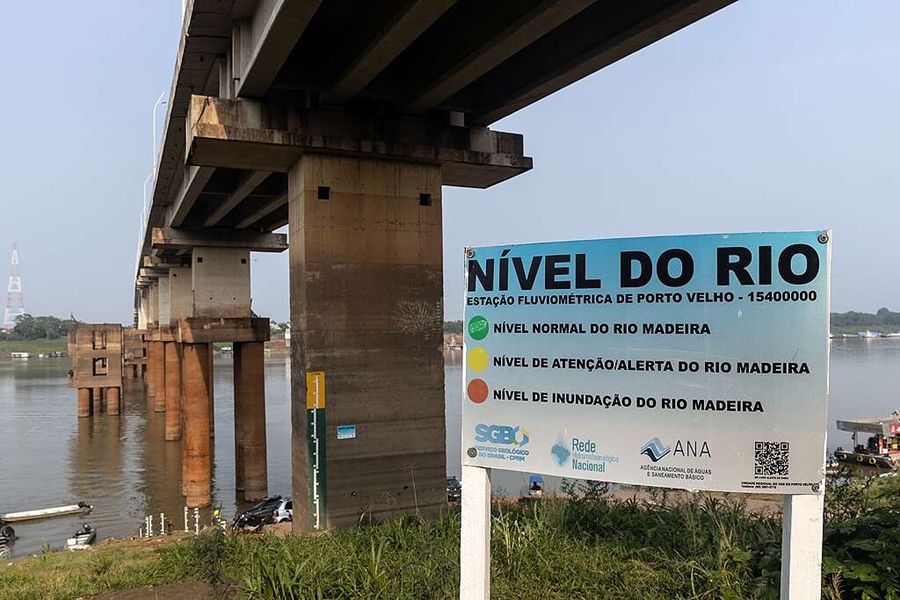 MENOR MARCA: Cota do rio Madeira se aproxima dos 2 m em Porto Velho (RO)