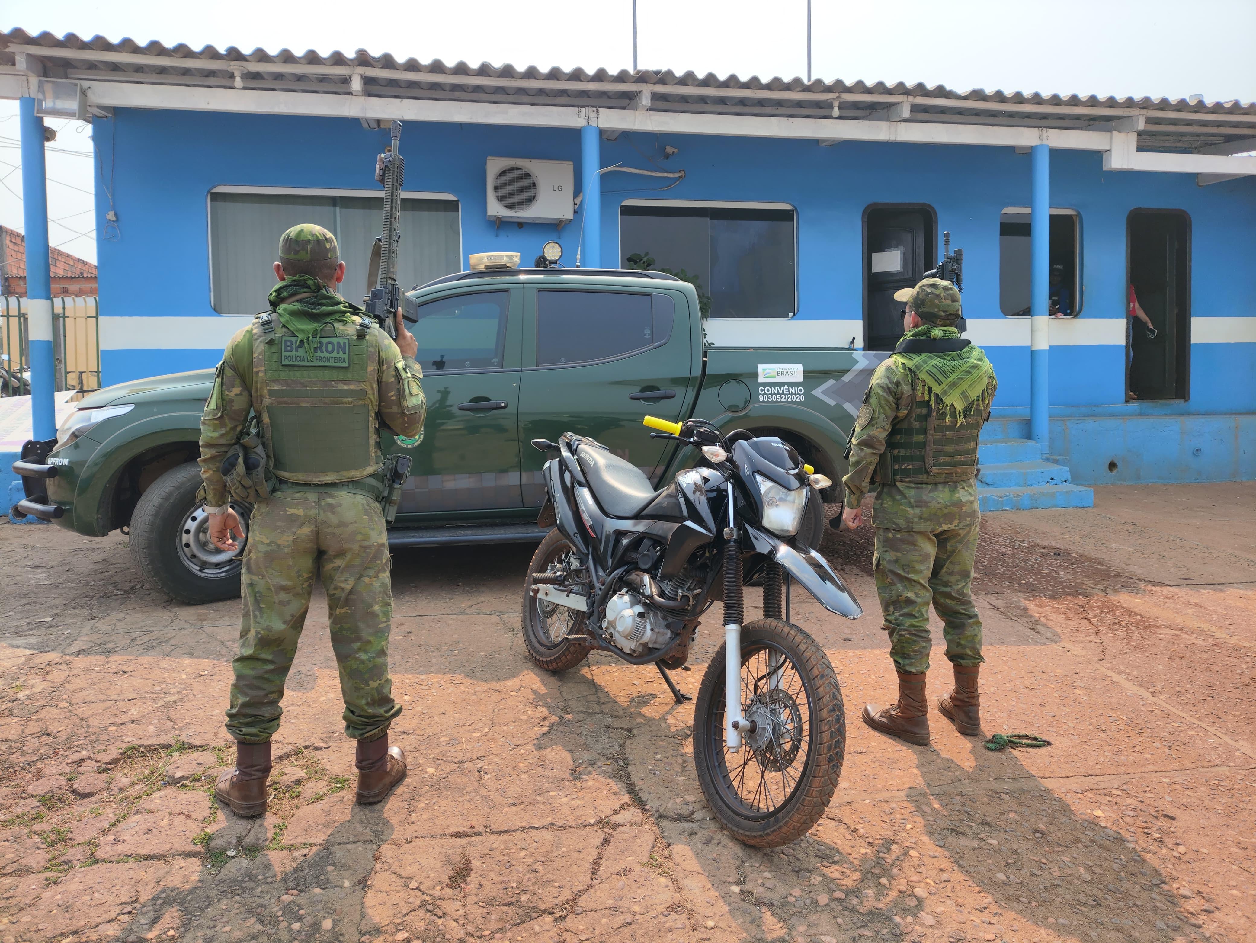 PROTETOR DAS FRONTEIRAS: Operação conjunta recupera motocicleta roubada