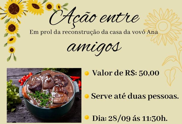 AÇÃO ENTRE AMIGOS: Feijoada solidaria em prol da reconstrução de casa que pegou fogo em PVh