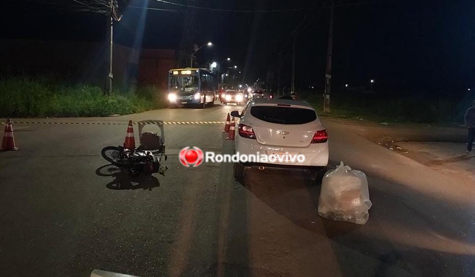 NA AMAZONAS: Motociclista se choca na traseira de carro e sofre graves ferimentos no rosto