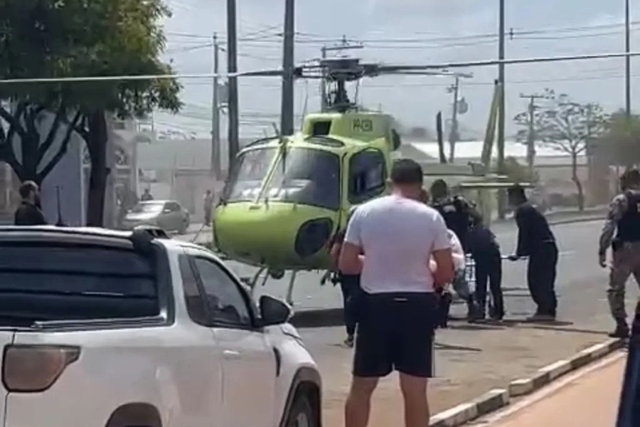 RORAIMA: Helicóptero com policial da Força Nacional ferido pousa em frente ao HGR