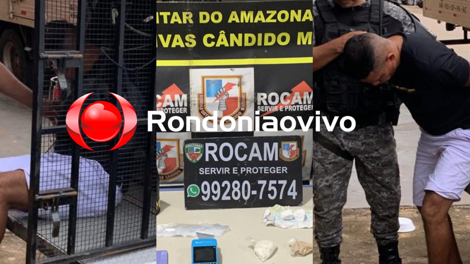 NO APOIO: Policiais da Rocam do Amazonas prendem mais um traficante em Porto Velho 