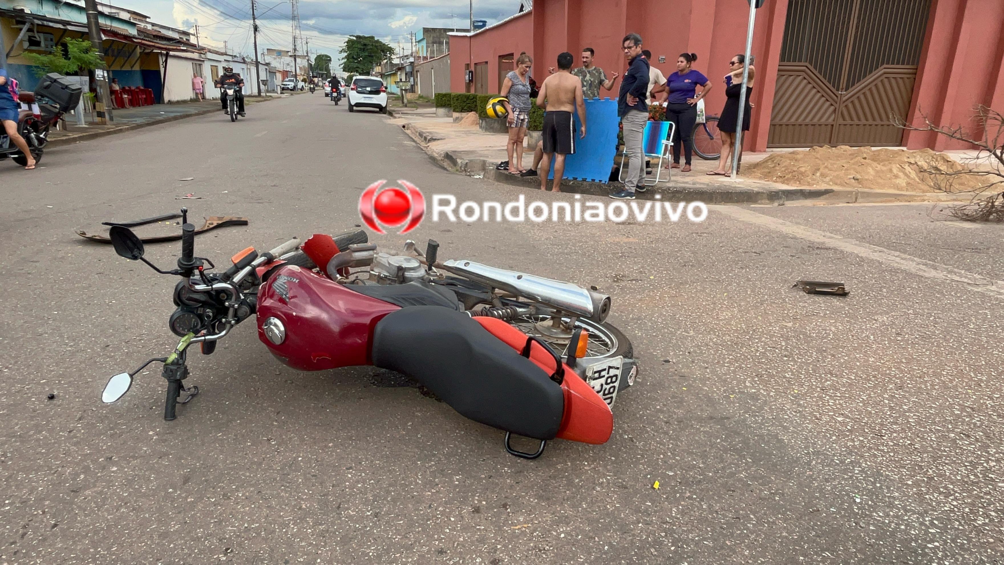 VÍDEO: Motociclista tem gravíssima fratura exposta em acidente