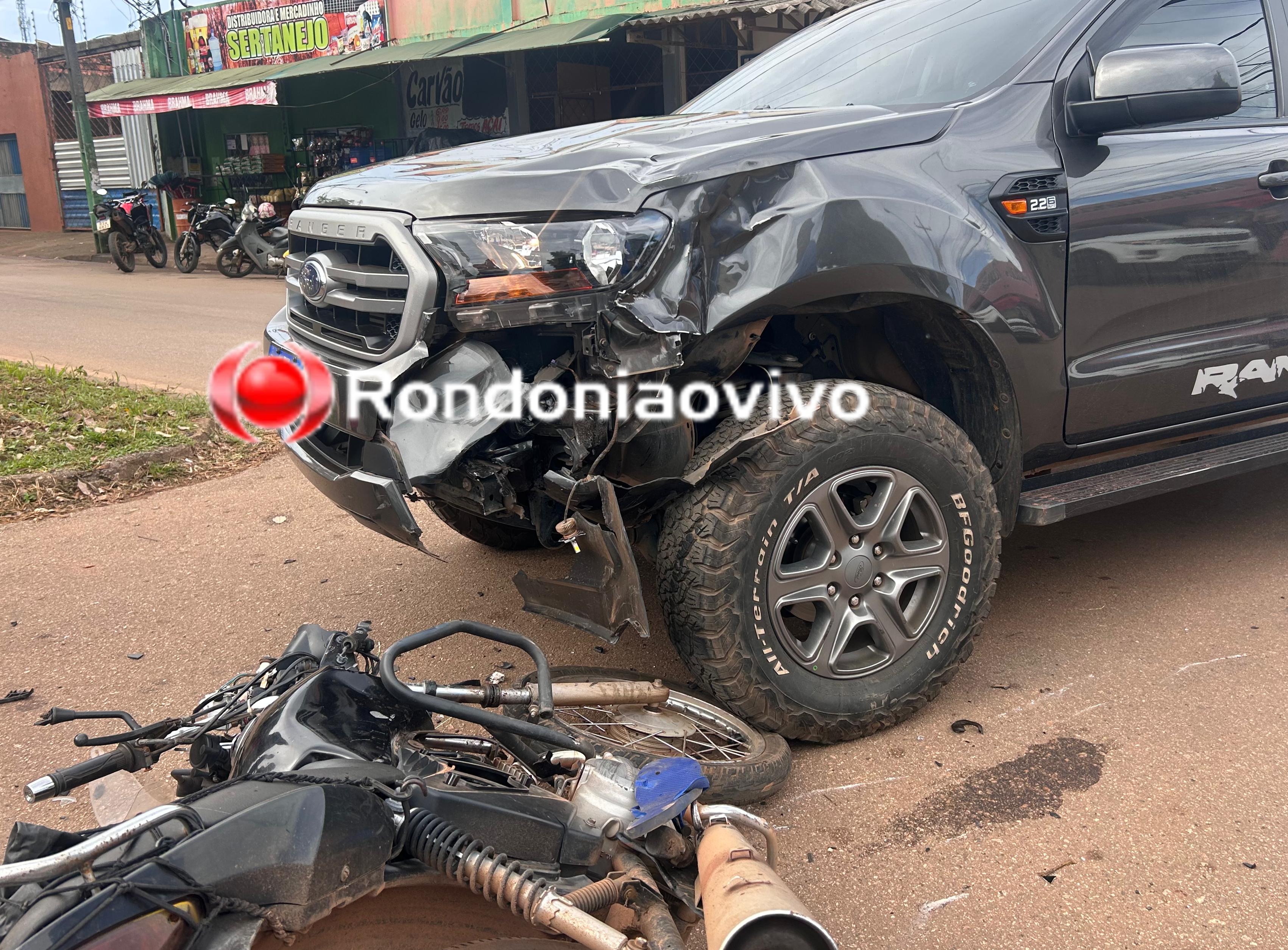 ASSISTA: Gravíssimo acidente deixa motociclista seriamente ferido na Mamoré