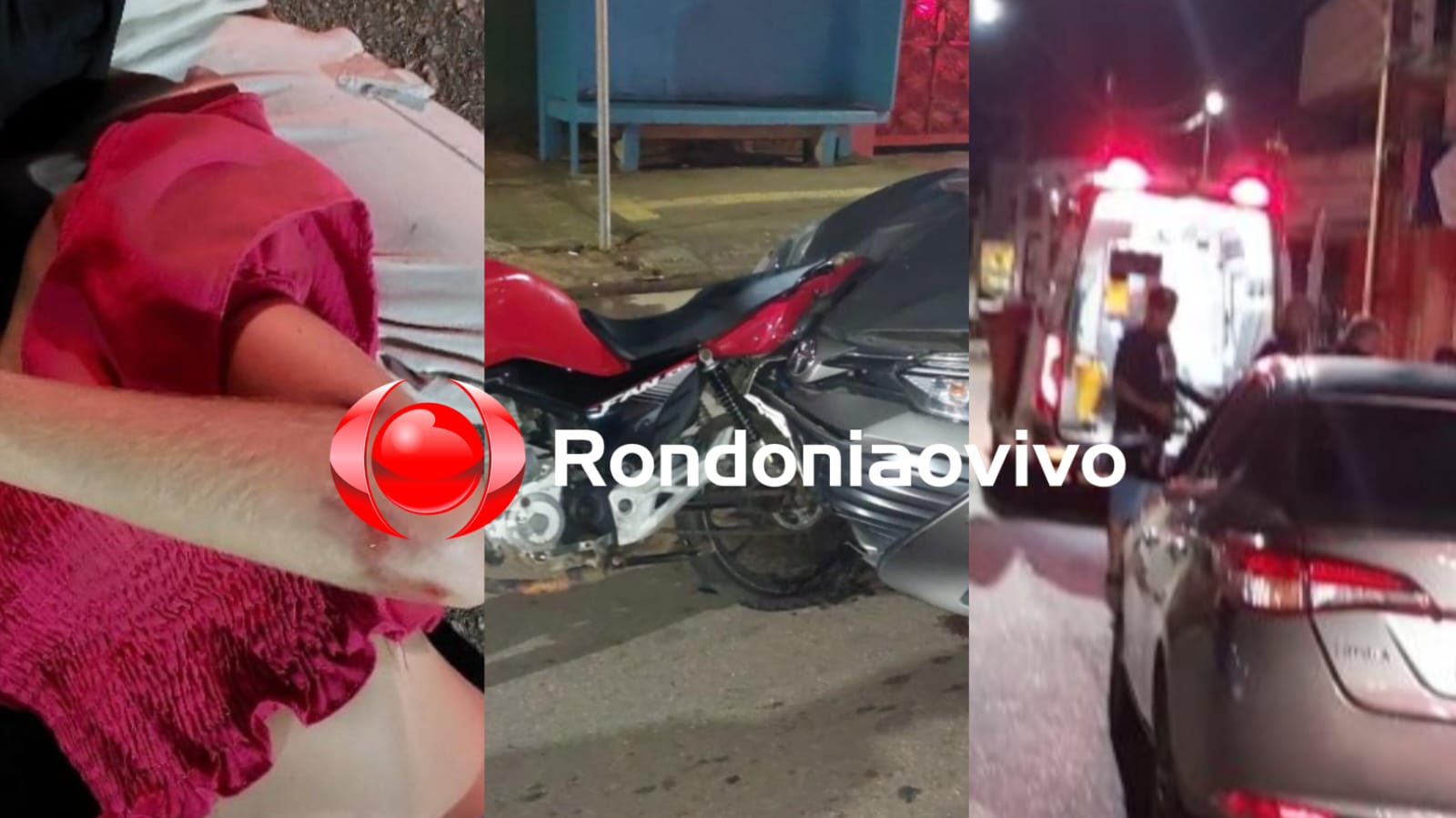 SEM HABILITAÇÃO: Moto fica engatada em carro após grave acidente com duas vítimas na Amazonas 