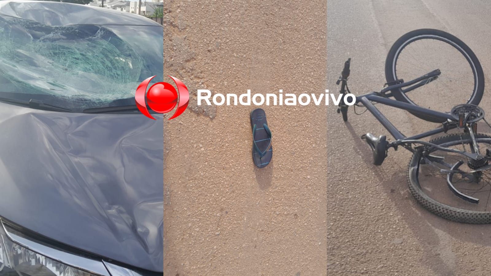 URGENTE: Ciclista fica gravemente ferido ao ser atropelado por carro de policial 