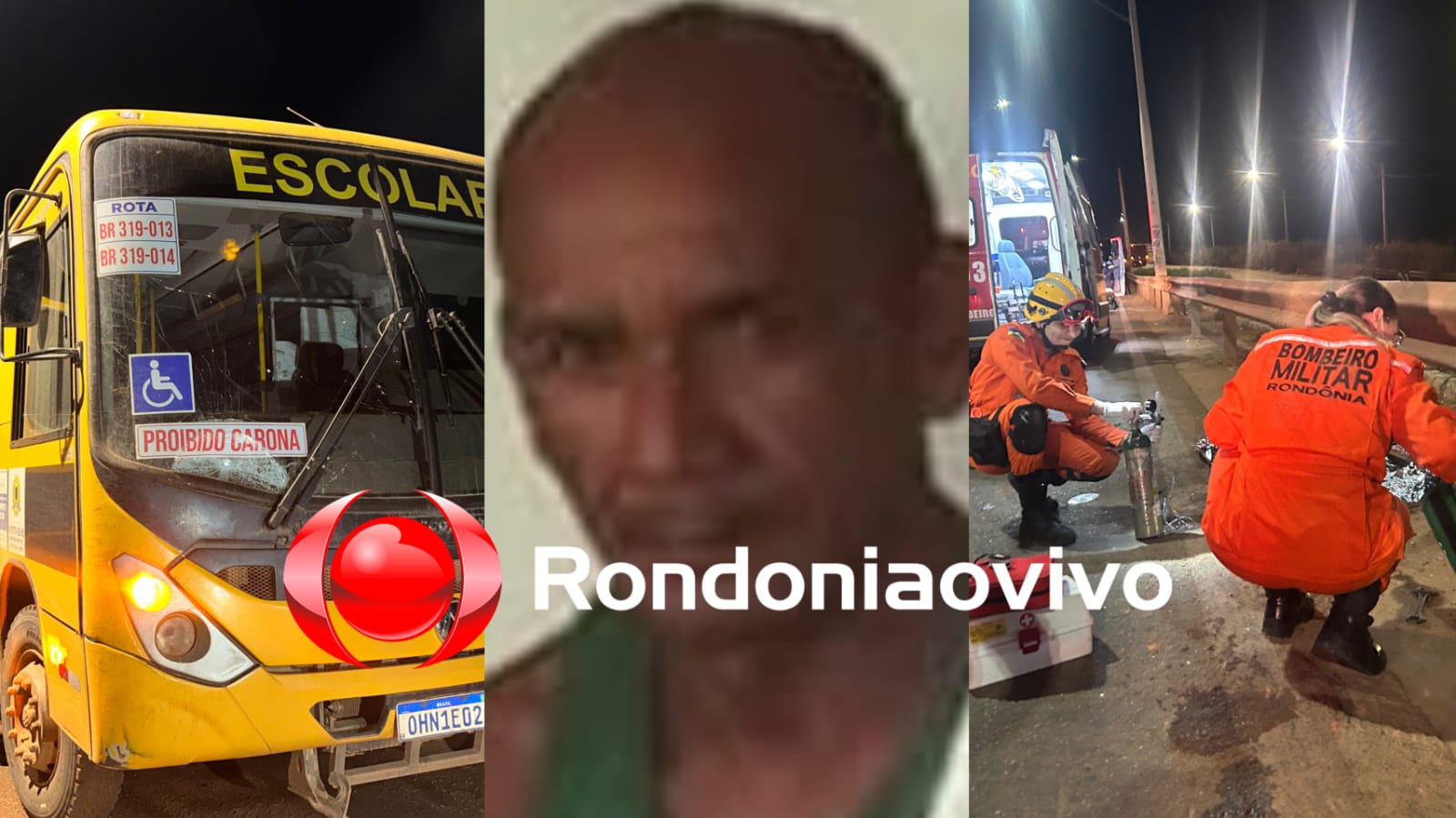 FATAL: Identificado pedestre que morreu atropelado por ônibus escolar na ponte 