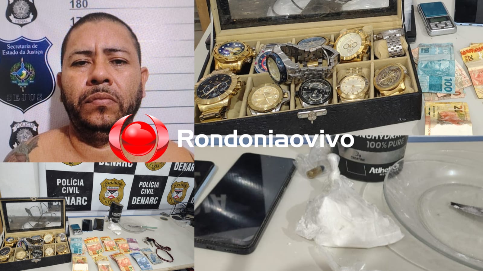 NÃO ESCAPOU: Denarc prende foragido tentando se desfazer de cocaína em vaso sanitário 