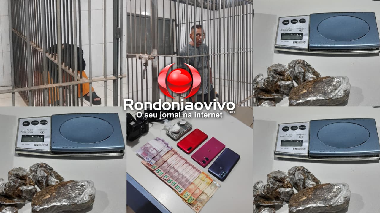 ORGULHO DO MADEIRA: Casal é preso pela PM acusado de tráfico de drogas