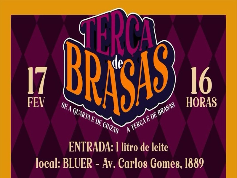 MÚSICA E SOLIDARIEDADE: ‘Terça de Brasas’ acontece nesta terça-feira (17)
