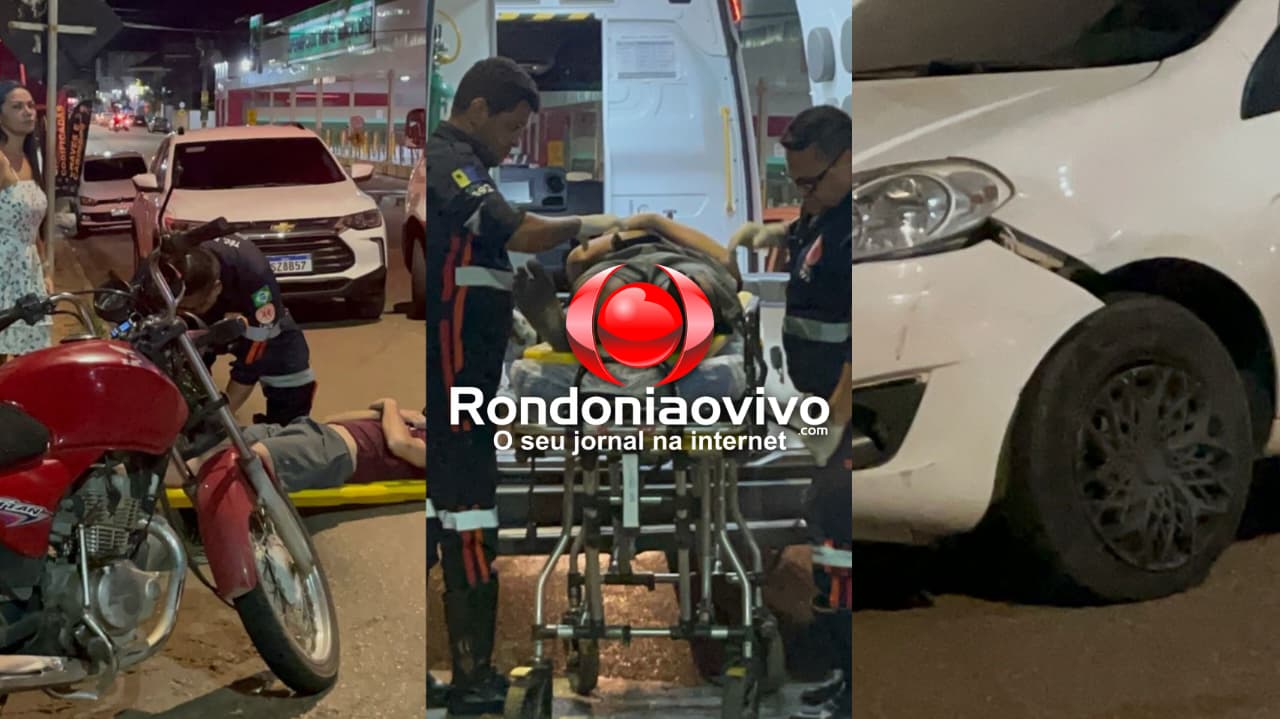 ACIDENTE: Motociclista fica ferido após bater na lateral de carro na Jatuarana