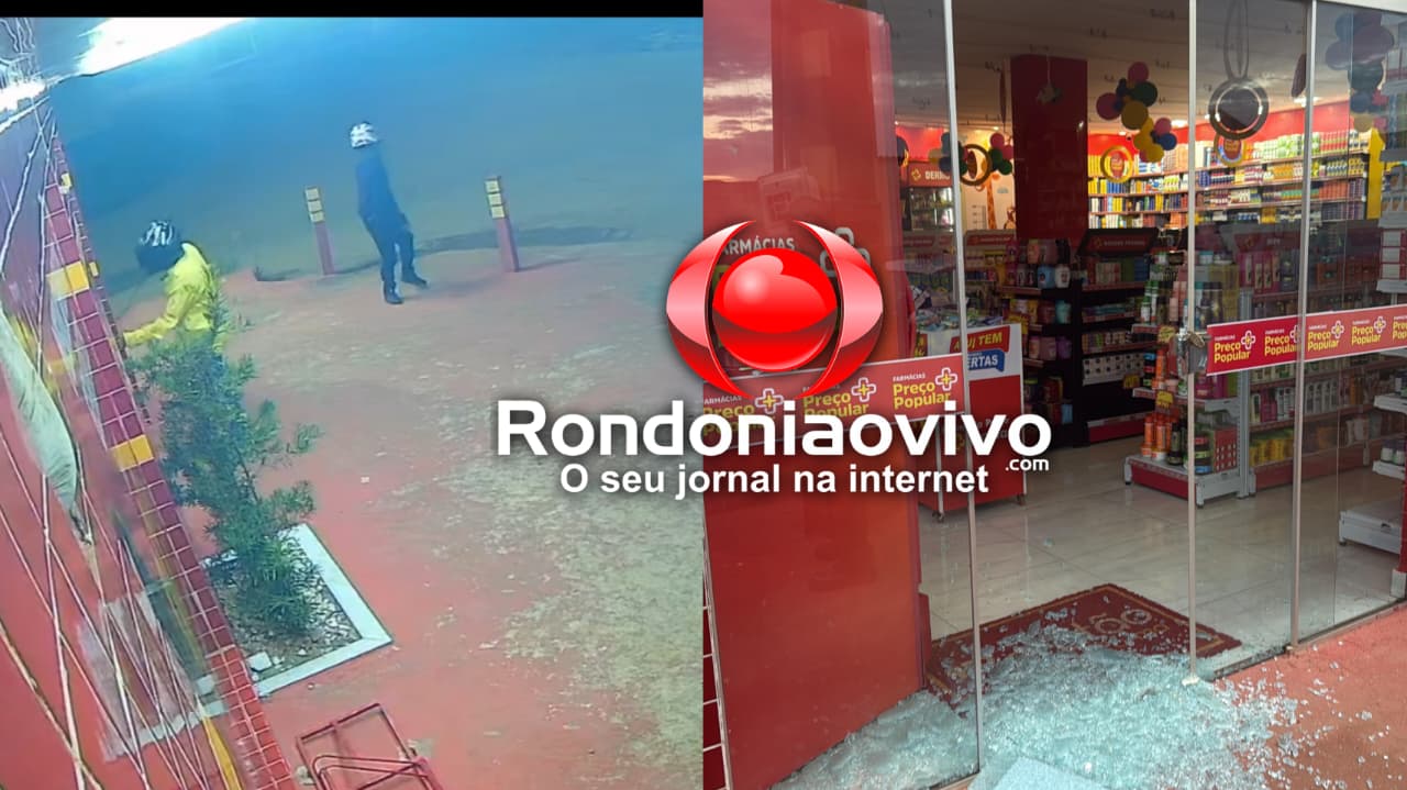 VÍDEO: Ladrões são filmados durante furto em farmácia
