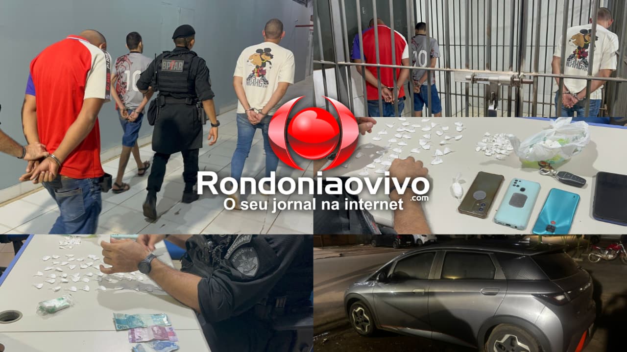 BPTAR FLAGROU: Motorista de app, apenado e comparsa são presos por tráfico em carro elétrico