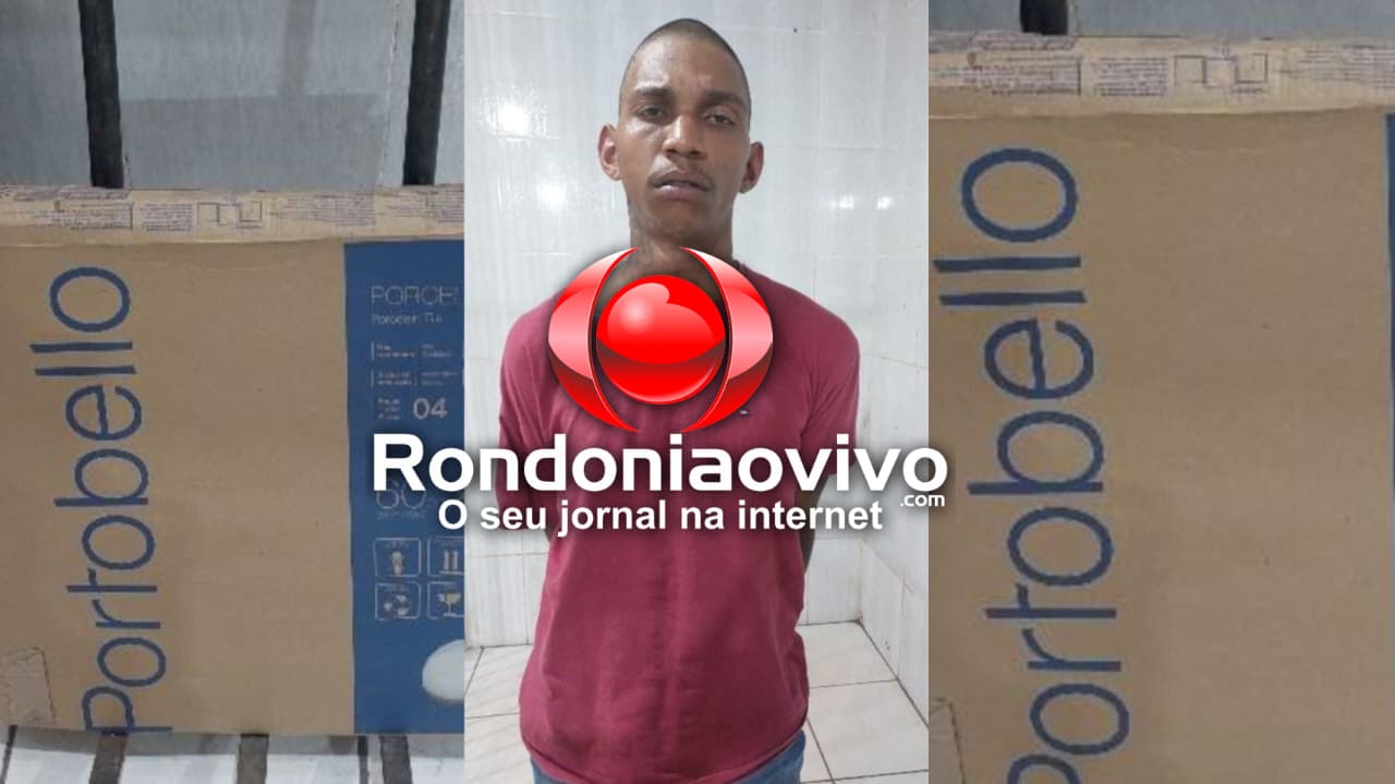 LEVADO À PF: Ladrão é preso por furto de porcelanato no prédio do INSS