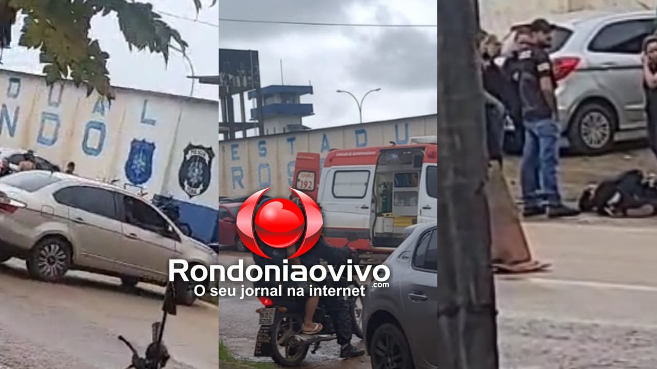 VÍDEO: Policial Penal sofre fratura exposta em acidente na frente de presídio