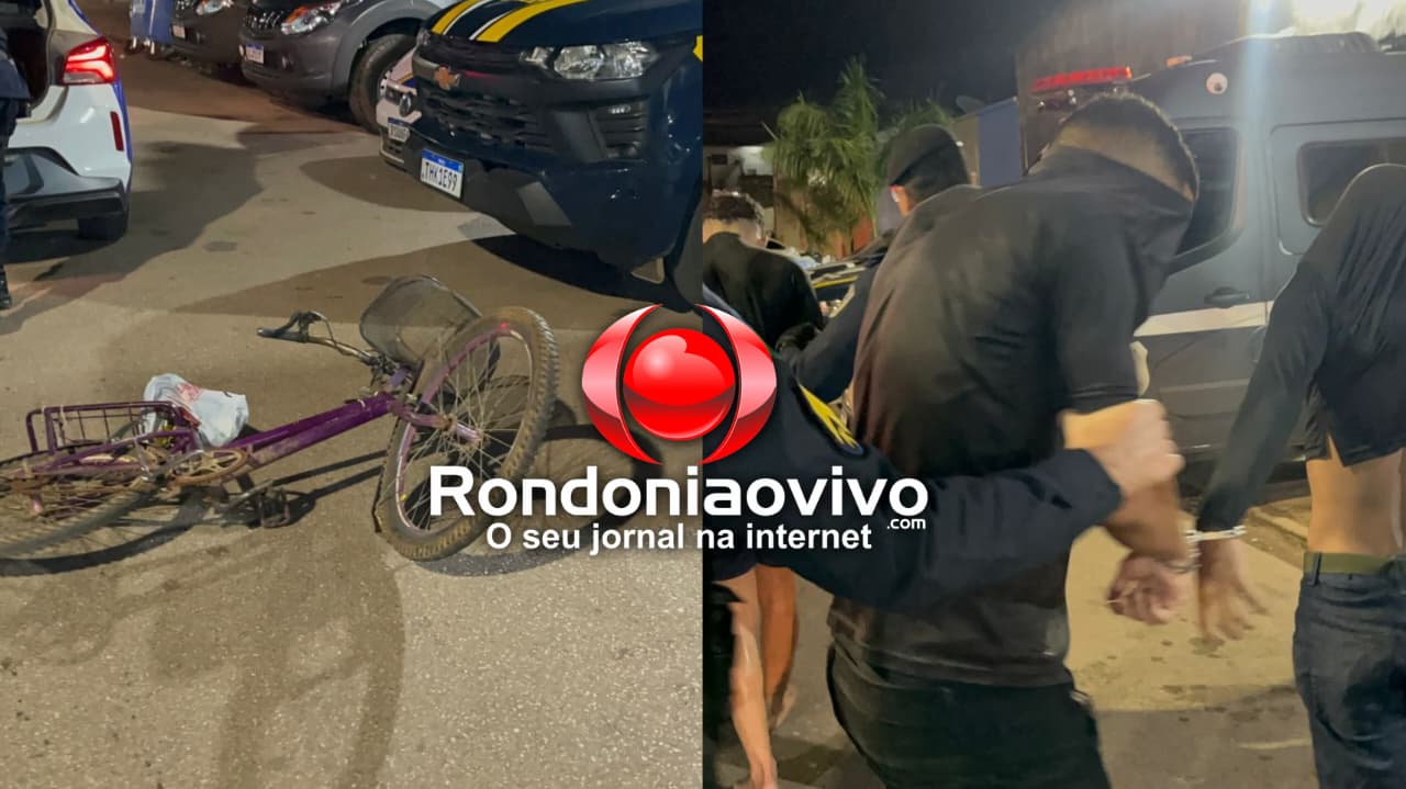ONDA DE ASSALTOS: Trio em bicicletas que vinha fazendo arrastão é interceptado pela PM