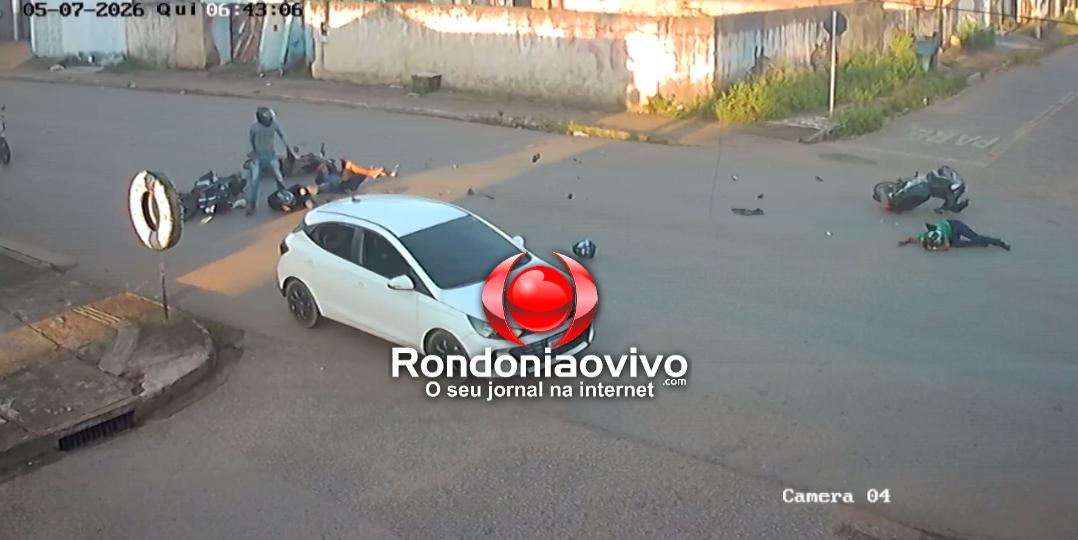 VÍDEO: Acidente entre quatro veículos deixa três pessoas feridas