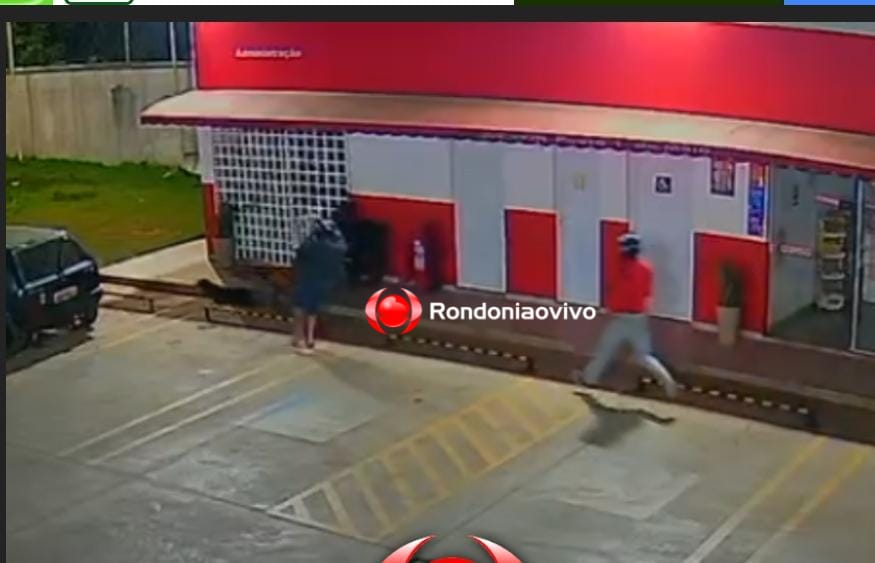 VÍDEO: Bando armado invade posto, espanca policial penal e arromba cofre