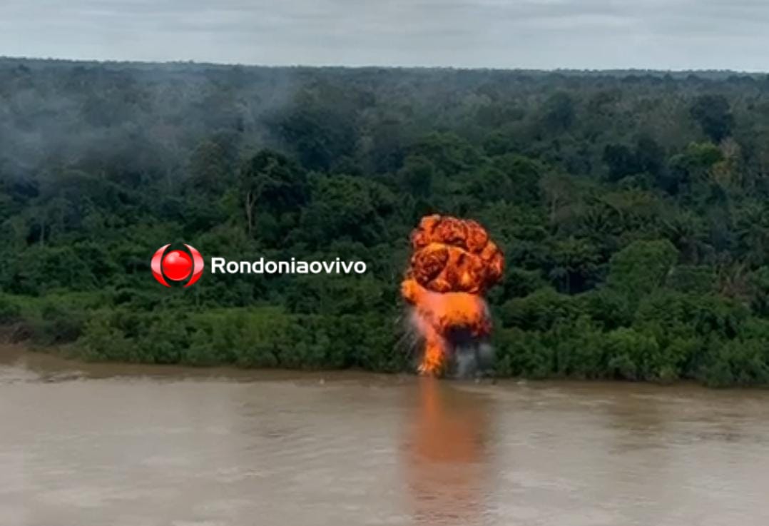 VÍDEO: PF e Ibama fazem operação  e destroem 29 dragas no rio Madeira