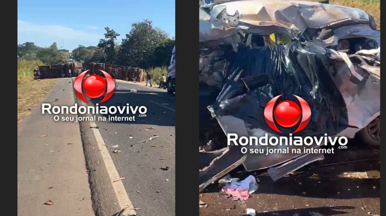 VÍDEO: Colisão entre carro e carreta deixa um morto e bloqueia BR-364