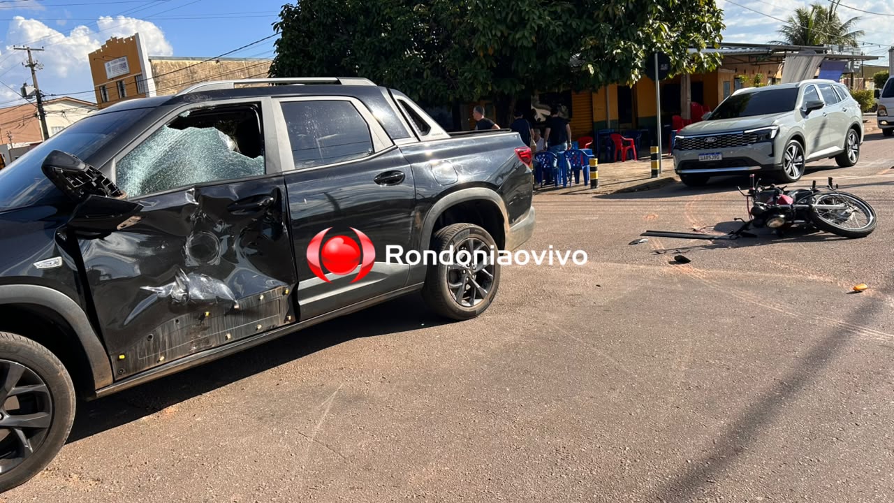 VÍDEO: Motociclista é vítima de grave acidente após condutor de Montana avançar