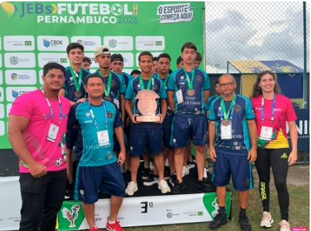 DESTAQUE: Estudantes de Vilhena conquistam bronze no futebol escolar