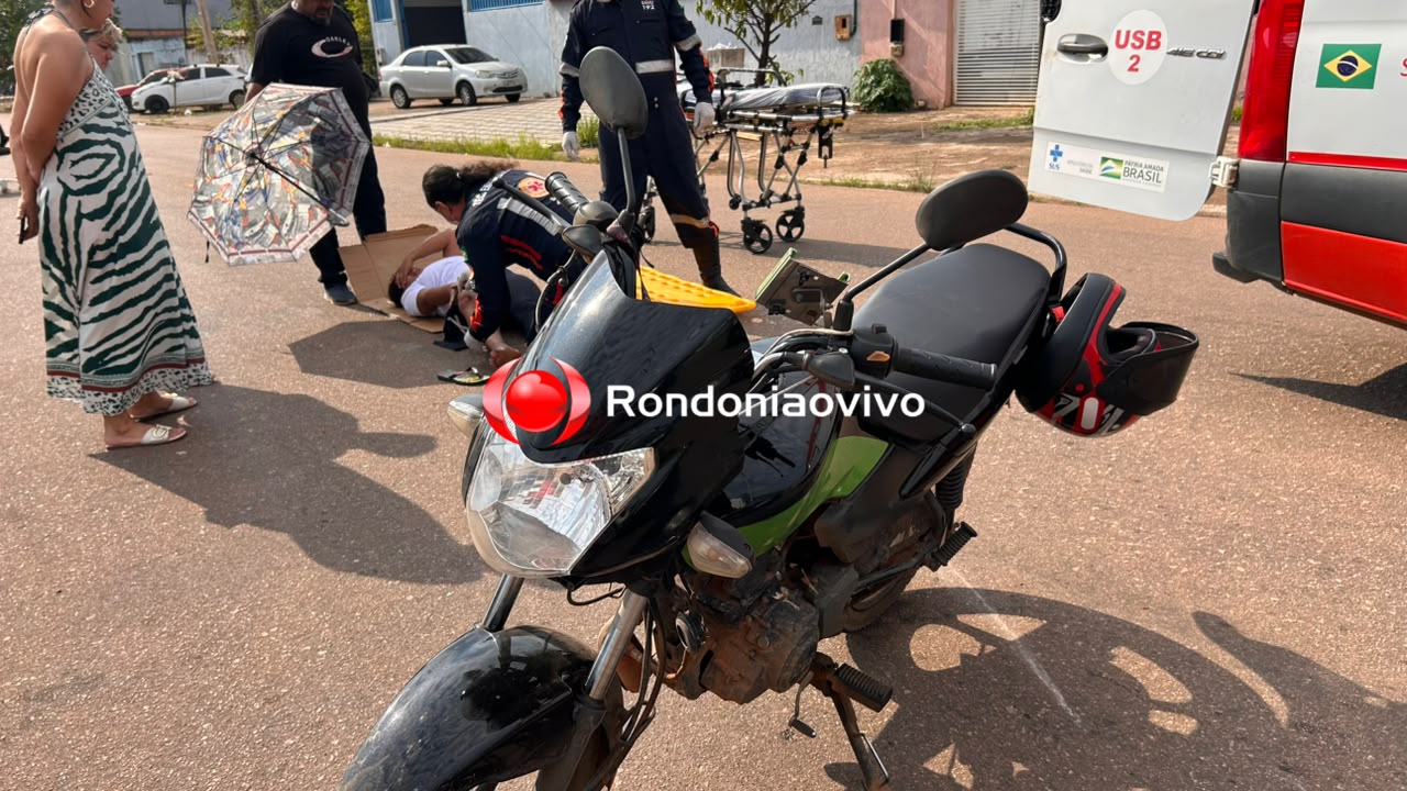 URGENTE: Moto app e passageira são vítimas de acidente na Alexandre Guimarães