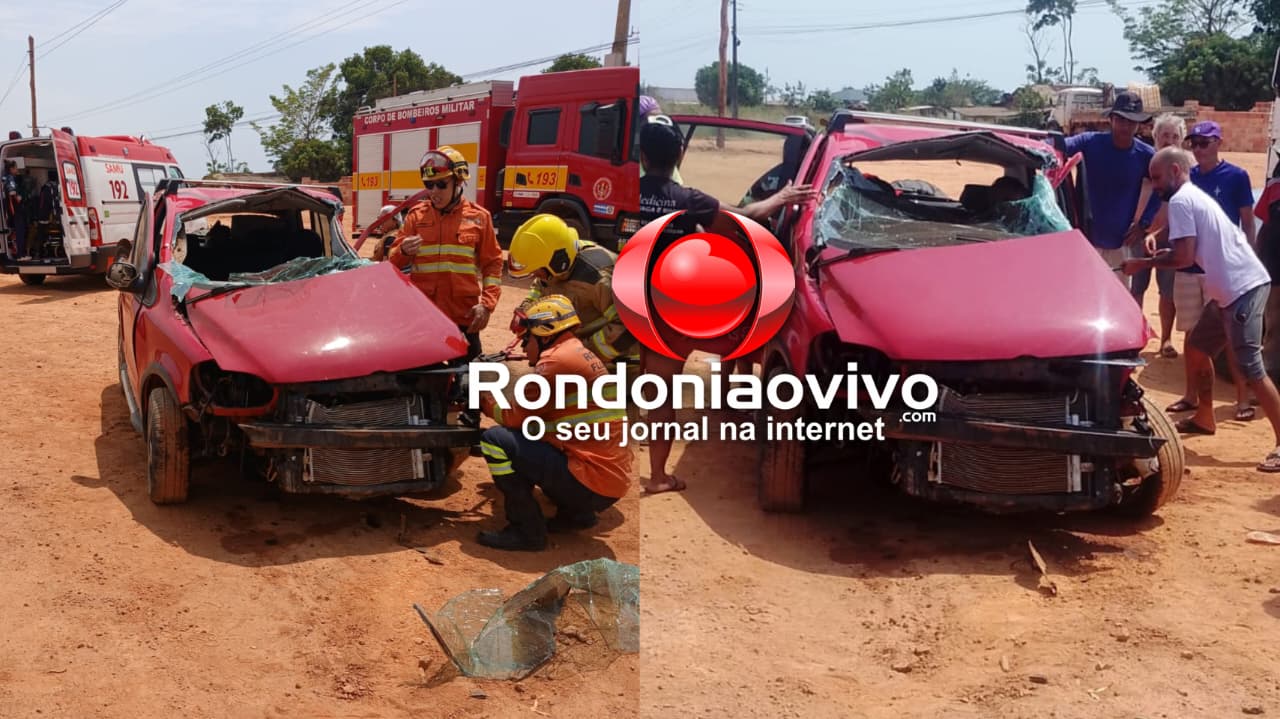 URGENTE: Crossfox com três pessoas é atingido por caminhão na BR-319