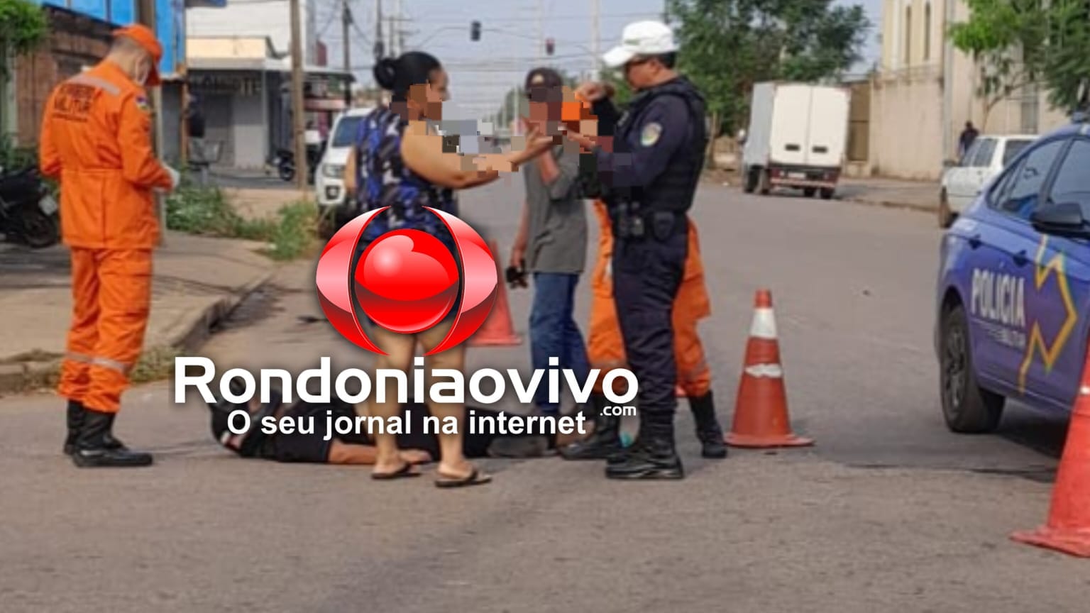 URGENTE: Mulher em moto é atropelada por carro na Raimundo Cantuária
