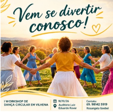 VILHENA: Cidade recebe 1º Workshop de Dança Circular neste domingo