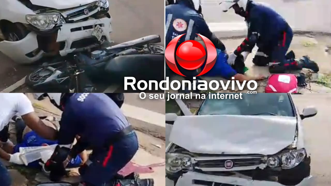 URGENTE: Mulher fica em estado gravíssimo em acidente no Centro