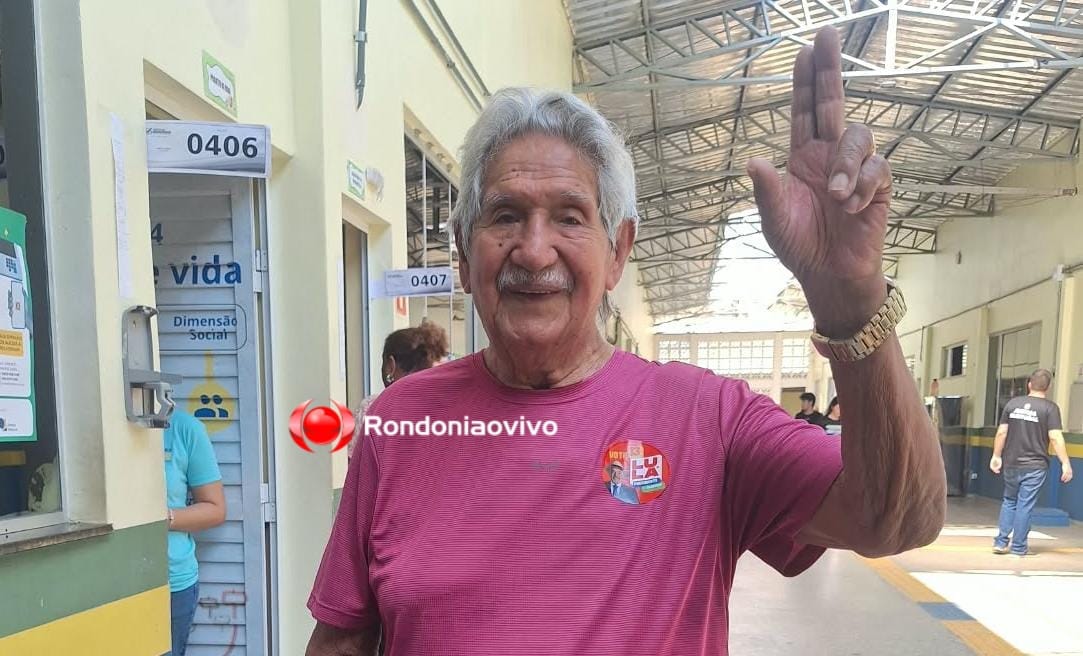 VÍDEO: Aos 97 anos e com voto facultativo, eleitor faz questão de votar em Porto Velho